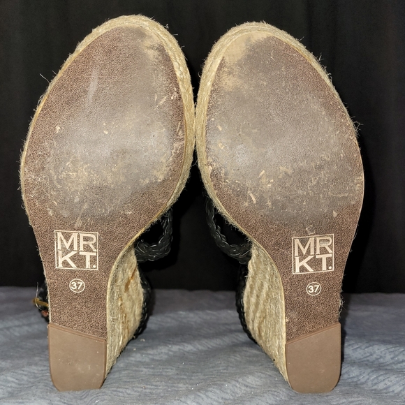 37 | MRKT | Triple Strap Espadrille Wedge Heels - Picture 9 of 10